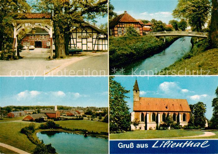 Lilienthal Bremen Eingangstor Panorama Bruecke Kirche