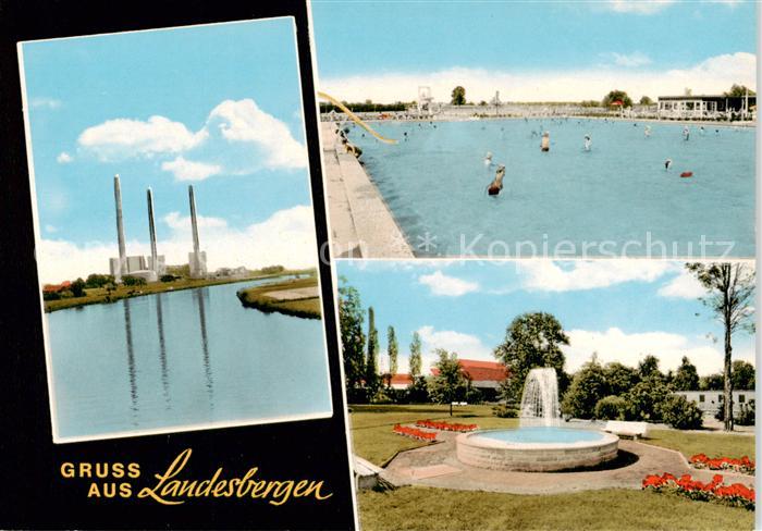Landesbergen Kraftwerk Schwimmbad Park Brunnen