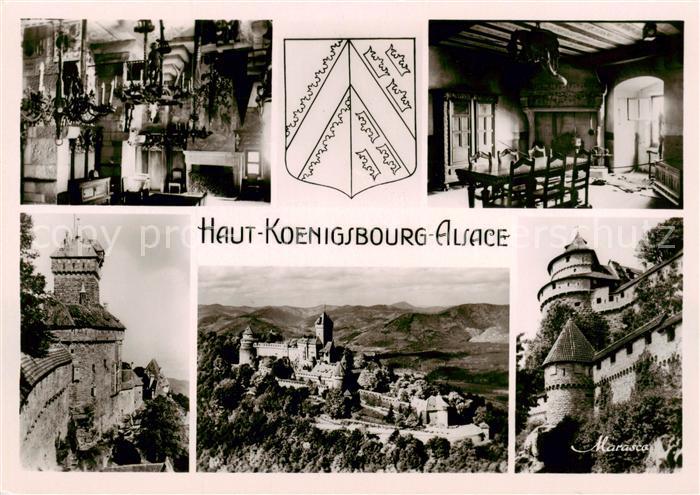 Haut-Koenigsbourg Hohkoenigsburg Schloss Teilansichten
