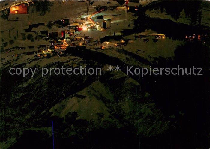 Brand  Vorarlberg AT Skiparadies bei Nacht mit Schesaplana