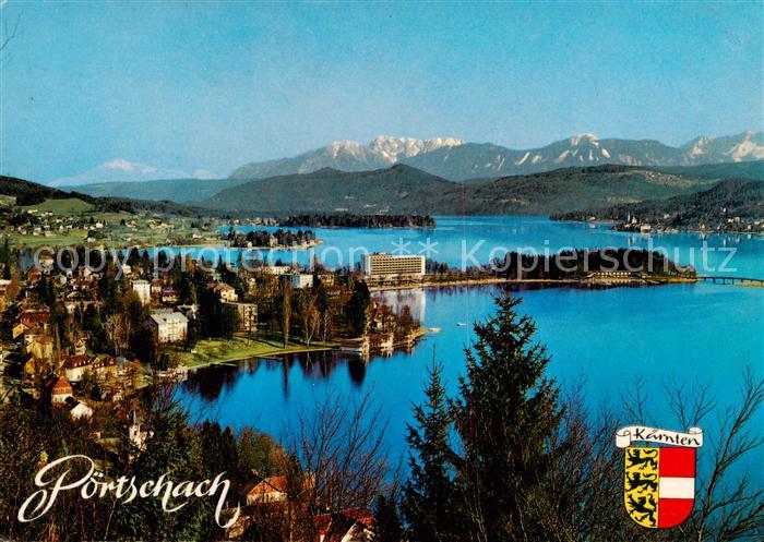 Poertschach Woerthersee Panorama mit Karawanken