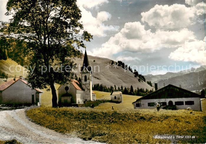Schattwald Tirol AT Kirche Panorama