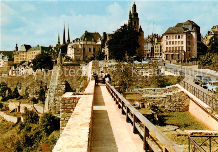 Luxembourg  Luxemburg Les vestiges des rochers du Bock