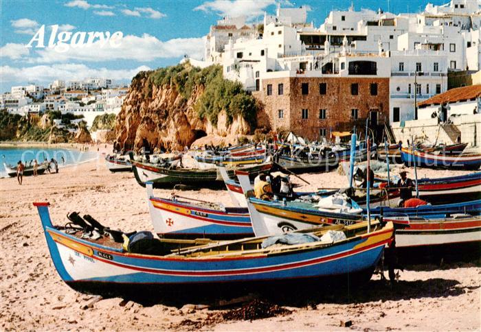 Albufeira PT Boote am Strand