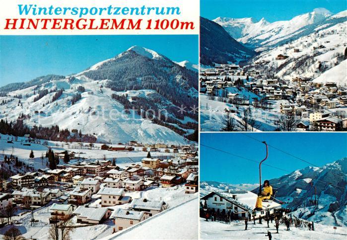 Hinterglemm Saalbach mit Zwoelferkogel Talschluss Reiterkogellifte Mittelstation