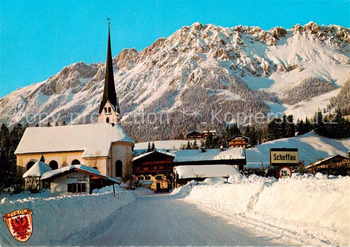 Scheffau Tirol Wilden Kaiser Tirol AT Panorama mit Kirche