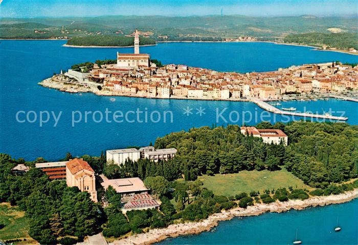 Rovinj Rovigno Istrien Croatia Fliegeraufnahme