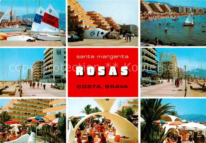 Rosas Costa Brava Cataluna ES Strandpartien Hotels Segeln Terrasse