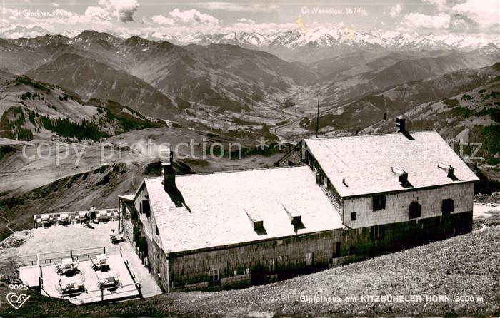 Kitzbuehel Tirol AT Gipfelhaus mit Kitzbueheler Horn Alpenpanorama