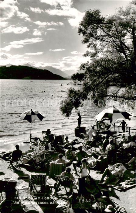 Bad Doebriach Badestrand am Millstaettersee