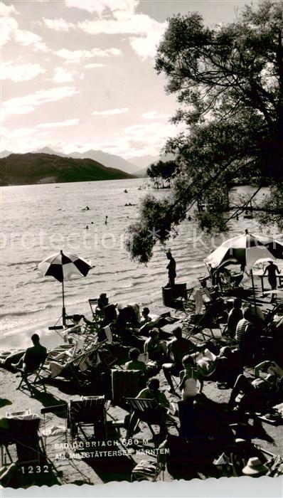 Bad Doebriach Badestrand am Millstaettersee