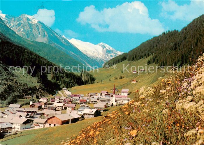 Lanersbach Mayrhofen Zillertal Tirol AT Panorama Bergdorf Zillertaler Alpen