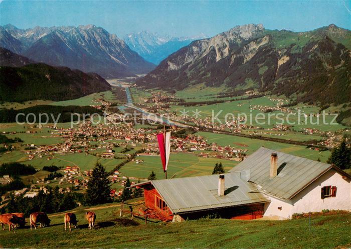 Reutte Tirol Duerrenberger Alpe mit Blick auf Lechtaler Alpen und Hahnenkamm