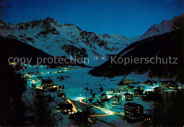 Sulden Solda Trentino-Alto-Adige IT Panorama Ortlergebiet im Vinschgau Nachtaufn