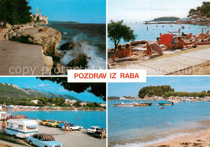 Rab  Croatia Panorama Kuestenort Strand