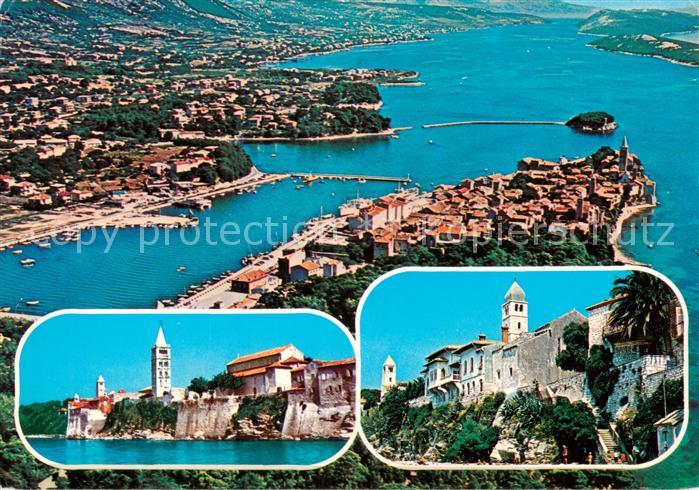 Rab  Croatia Panorama Kuestenort Lufbild