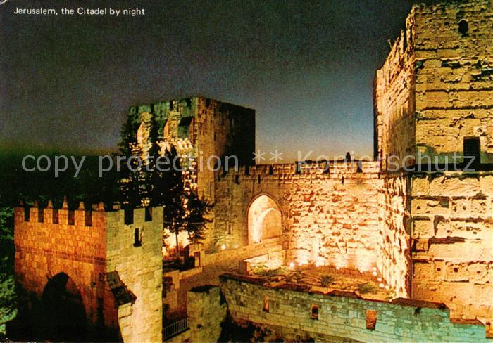 Jerusalem  Yerushalayim Israel Citadel by night