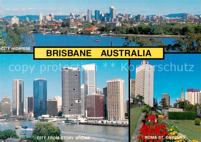 Brisbane Queensland Australia City Highrise City from Story Bridge Roma St Garde