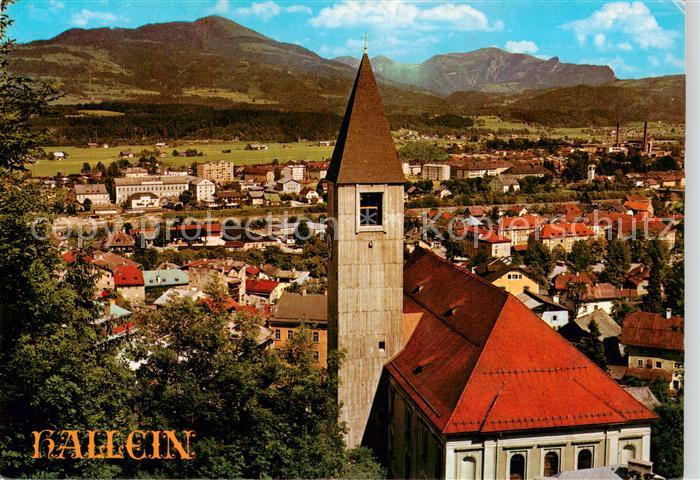 Hallein AT Dekanatskirche mit Schlenken und Osterhorngruppe