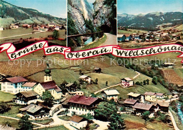 Oberau Wildschoenau Tirol Panorama Kundler Klamm Oberau-Dorf Auffach