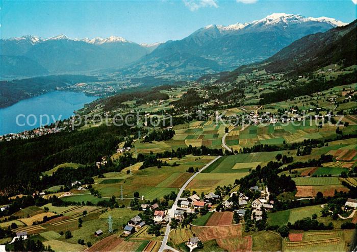 Lammersdorf Millstaetter See Kaernten AT Fliegeraufnahme