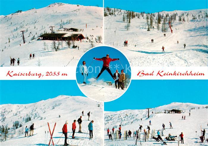 Bad Kleinkirchheim Kaernten AT Kaiserburg Skipisten Panorama