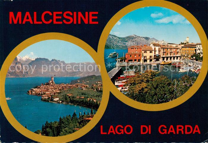 Malcesine Lago di Garda Panorama Hafenpartie