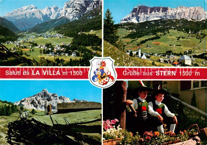 Stern Abteital Val Badia Panorama Teilansichten Trachten