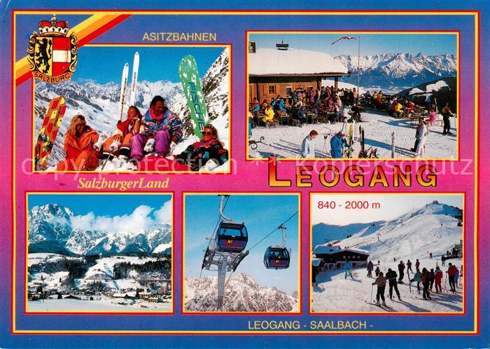 Leogang AT Asitzbahnen Panorama Gondelbahn Schischaukel