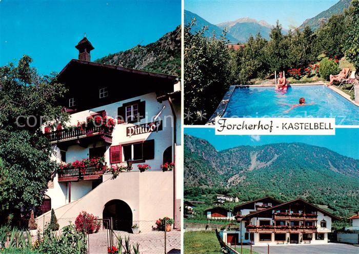 Kastelbell Galsaun Suedtirol IT Appartements Forcherhof Pool Panorama