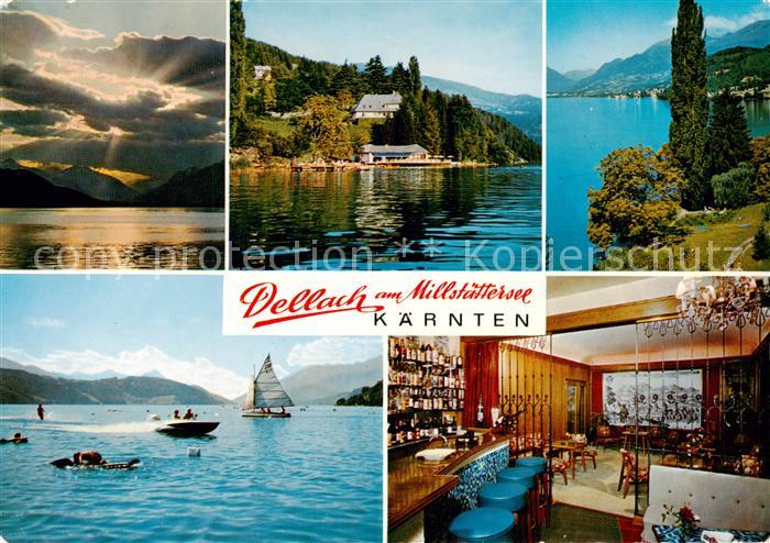 Dellach Millstaettersee Kaernten AT Teilansichten Panorama Bar