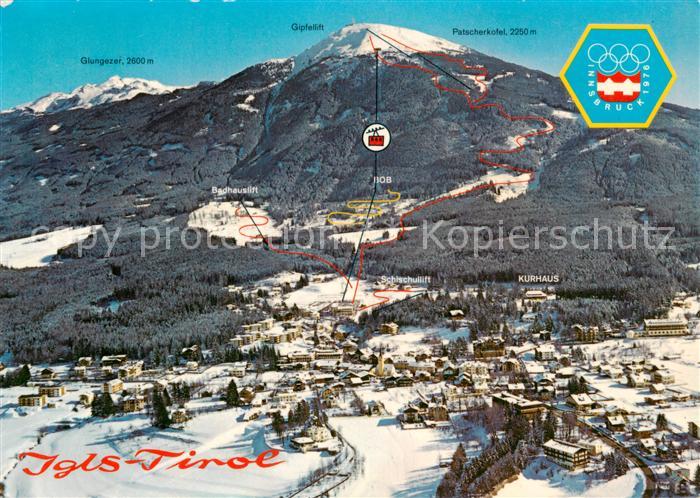 Igls Tirol AT Fliegeraufnahme mit Patscherkofel