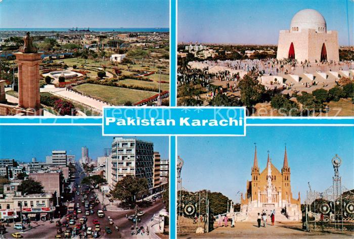 Karachi Pakistan Panorama Zentrum Kathedrale Mazare Quaid Mausoleum