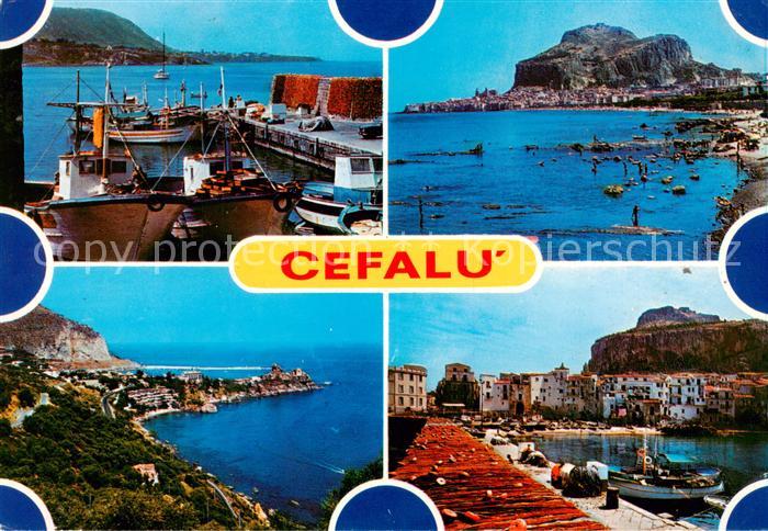Cefalu Palermo IT Kuestenpanorama Hafen