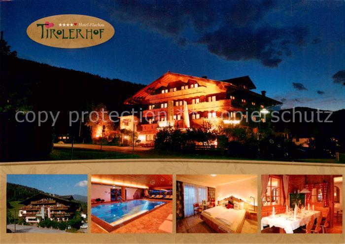 Flachau Hotel Tiroler Hof Hallenbad Restaurant Nachtaufnahme