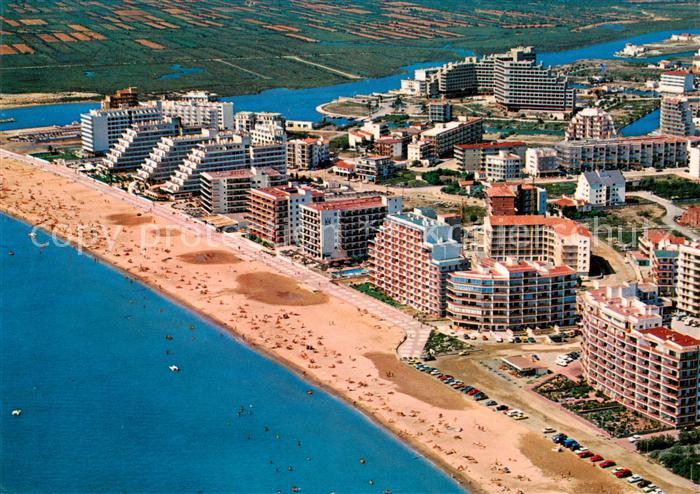 Rosas Costa Brava Cataluna ES Zona hotelera vista aéea