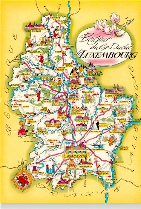 Luxembourg  Luxemburg Landkarte