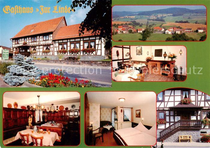 Reichelsheim Odenwald Gasthaus Zur Linde Gastraeume Zimmer Kaminzimmer Panorama