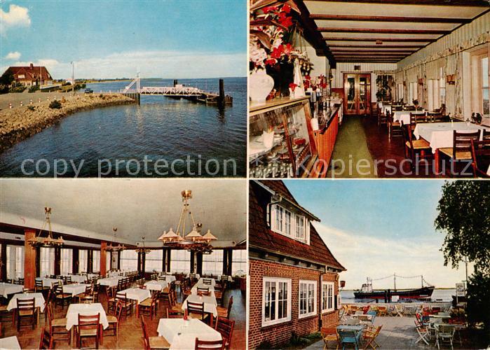 Stadersand Gaststaette Elbkate Schiffsansage Gastraeume