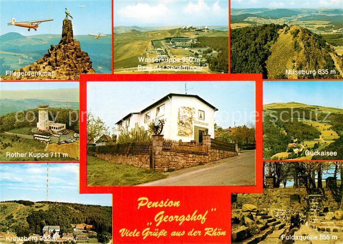 Rhoen Region Fliegerdenkmal Wasserkuppe Milseburg Rother Kuppe Kreuzberg Milsebu