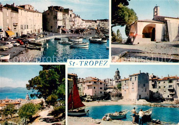 Saint Tropez Var Le quai Jean Jaures et le quai Bailli de Suffren La Chapelle Sa