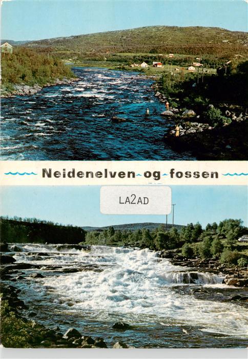 Neiden Norge The River and Waterfall at Neiden