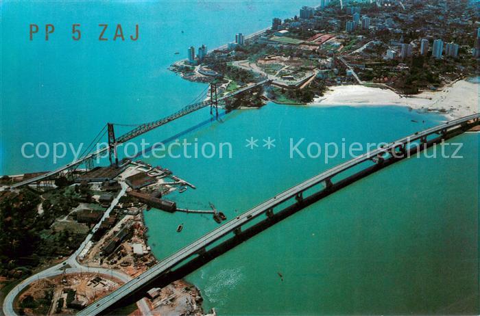 Santa Catarina Brazil Vista aerea da Ponte Hercilio Luz
