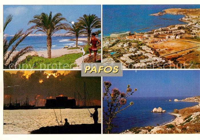 Pafos Paphos Cyprus Strandpartien Fliegeraufnahme