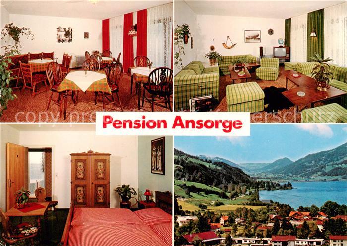 Oberstaufen Oberallgaeu Bayern Pension Ansorge Gastraeume Zimmer Panorama