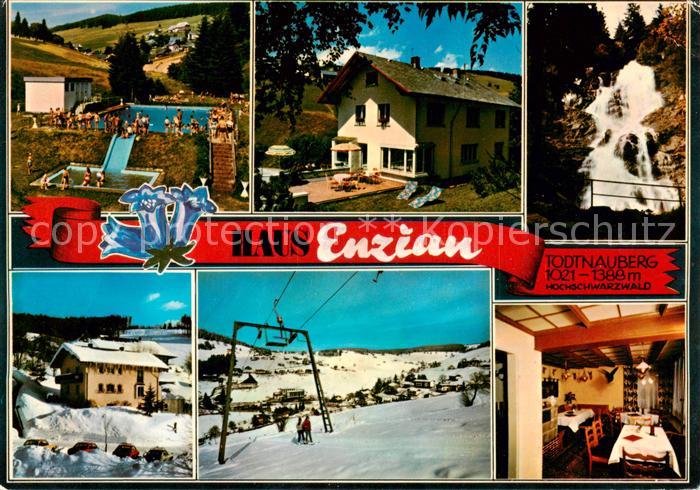 Todtnauberg Schwarzwald BW Haus Enzian Gaststube Pool Terrasse Skilift Wasserfa