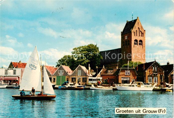 Grouw NL Seglerhafen Kirche
