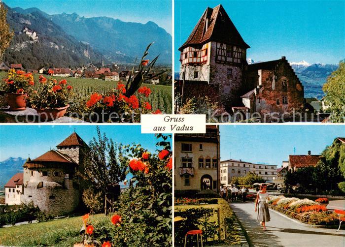 Vaduz Liechtenstein FL Landesfuerstliche Residenz Falknisgruppe Rotes Haus Schlo