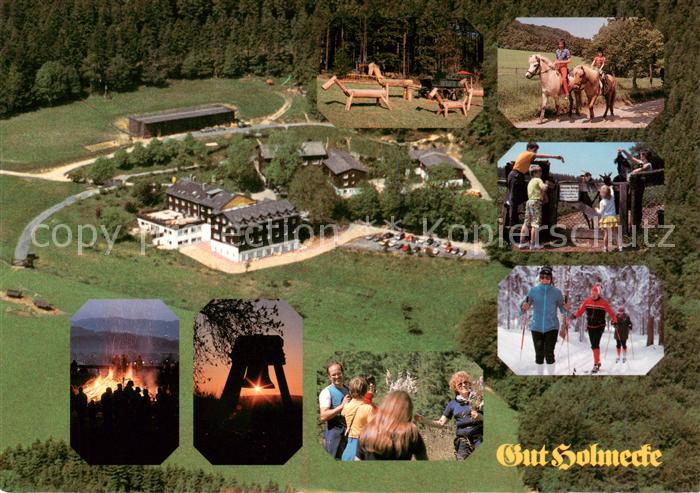 Hemer NRW Gut Holmecke Fliegeraufnahme Teilansichten Reiten Skilanglauf
