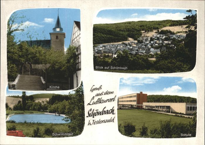 Schoenbach Dillkreis Schule Kirche Schwimmbad